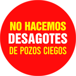 Aviso de no se hace desagotes de pozos ciegos